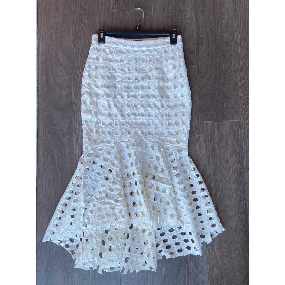 Akira Eye- Let You Go white high-low skirt